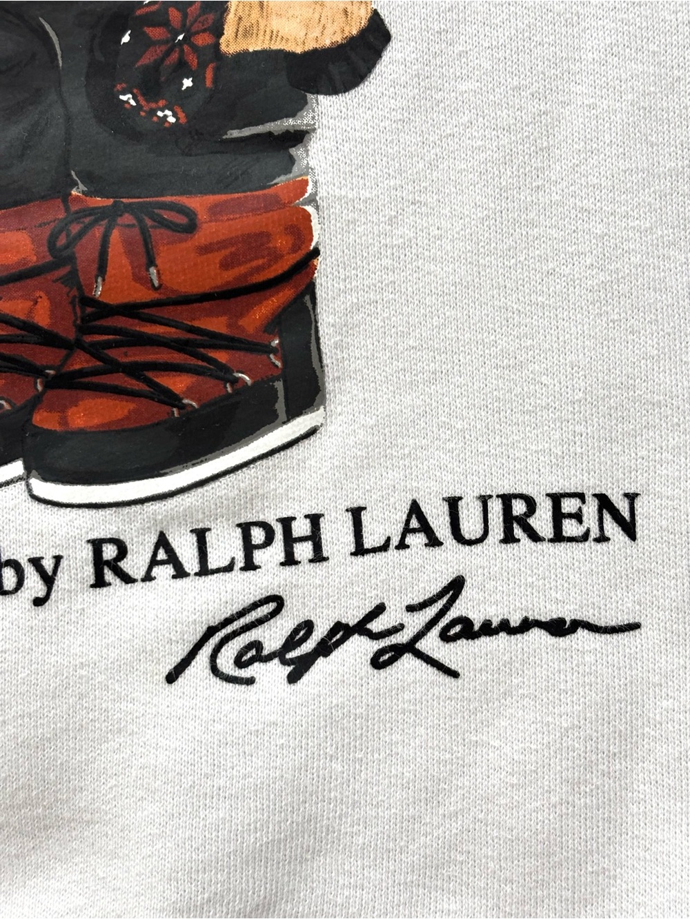 Polo Ralph Lauren Sled Polo Bear Sweatshirt White Size Medium - Picture 5 of 10